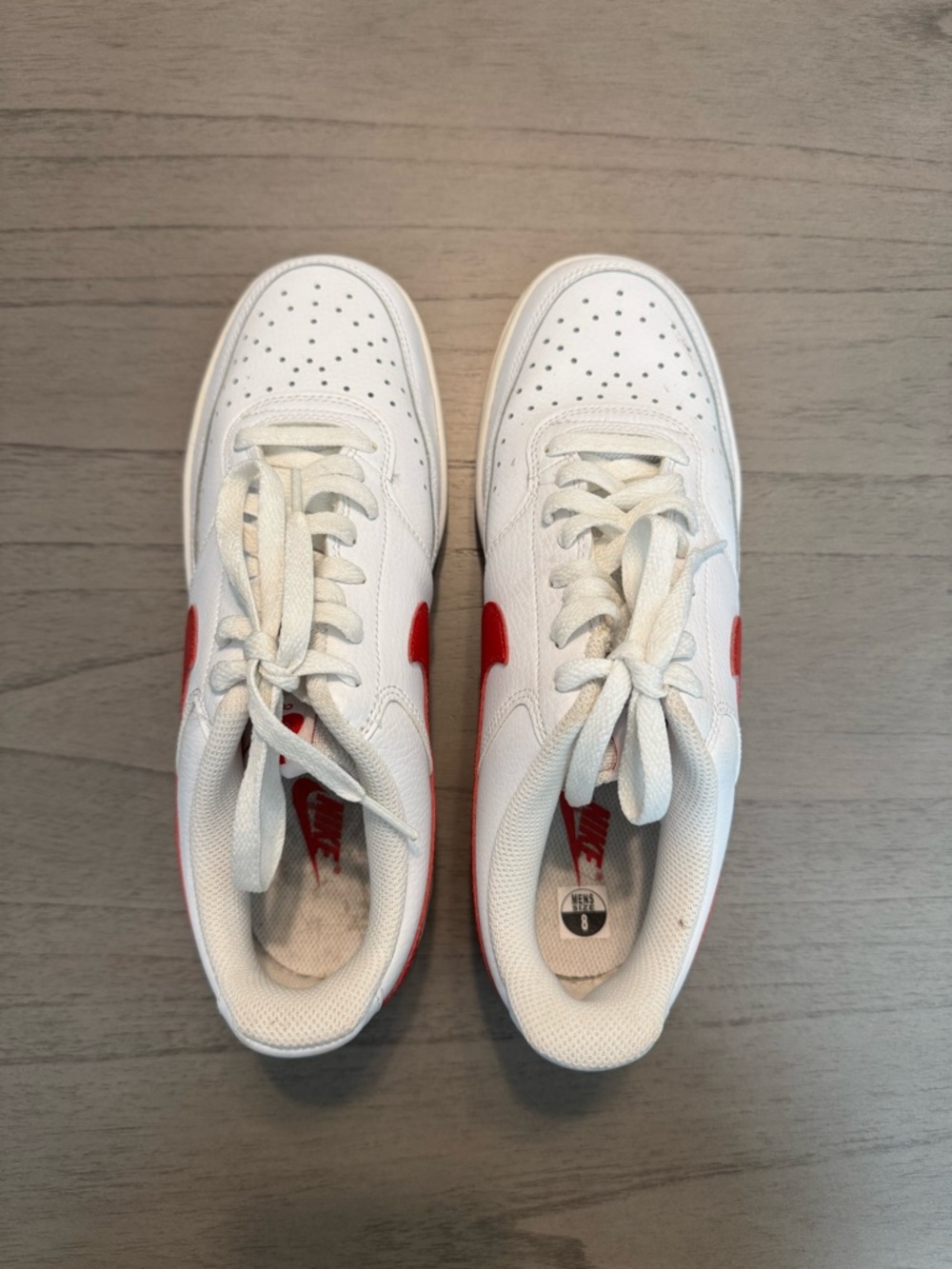 Nike Court Vision Low in the White University Red - Picture 4 of 5